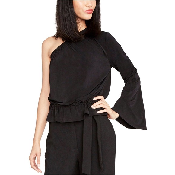 Rachel Roy Womens Bell-Sleeved One‎ Shoulder Blouse Small NWT $69 - Picture 1 of 1
